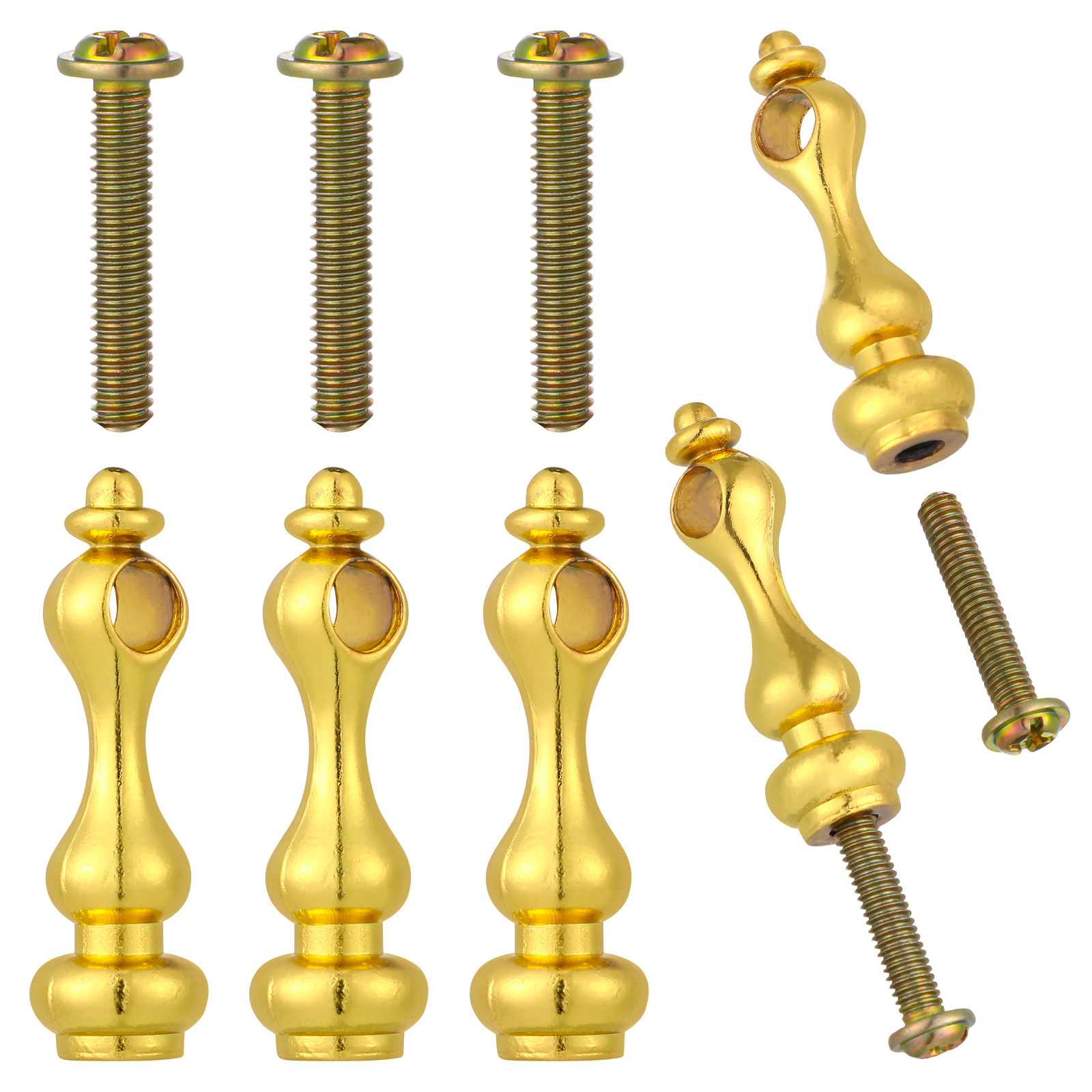 Furniture Rails Hardware - 4Pcs Easy Install Metal Spindle Connectors