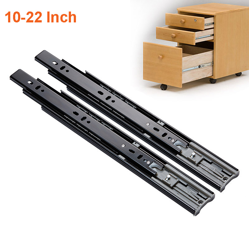 Furniture Rails Hardware - 2Pcs Metal Buffer Drawer Slides 8-20