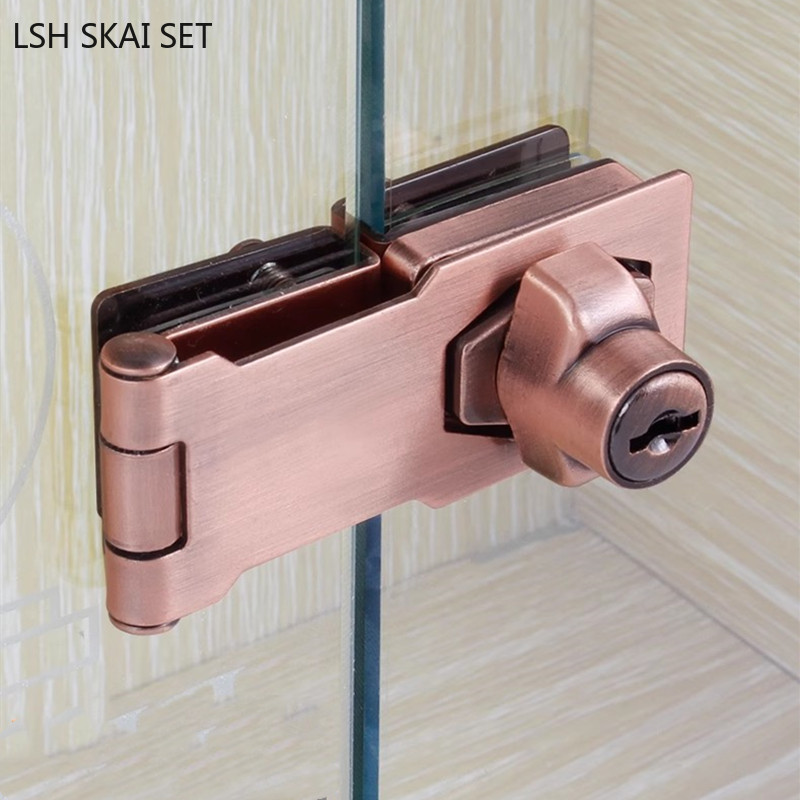 No-punch Glass Door Lock Store - Furniture Hardware Store ulasan dan harga