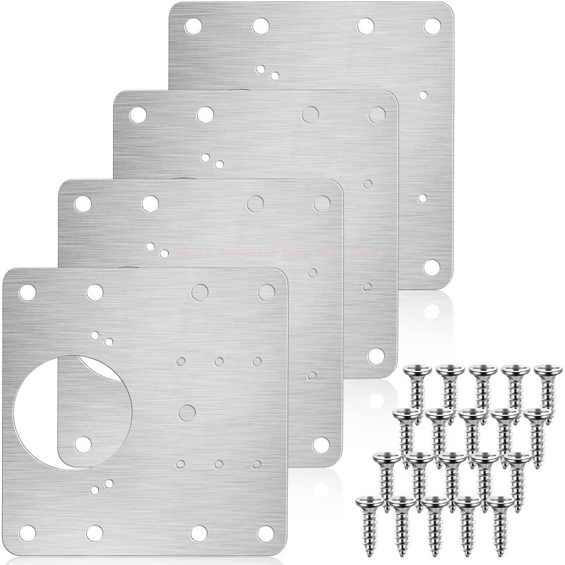 2/10Sets Hinge Repair Plate Ki - Furniture Hardware Fixing Screws ulasan dan harga