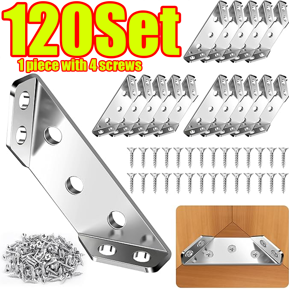 1-120Set Furniture Corner Conn - Furniture Hardware Fixing Screws ulasan dan harga