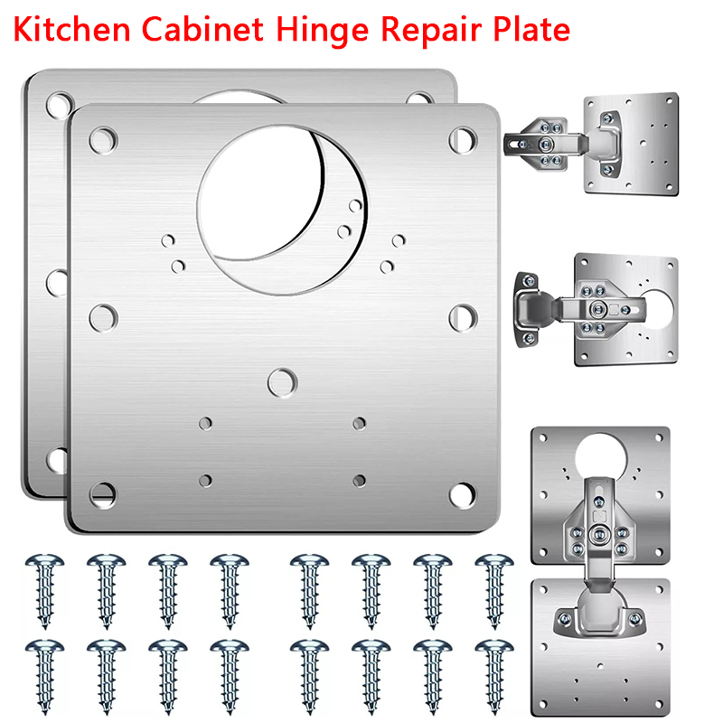 2/10Pcs Sets Hinge Repair Plat - Furniture Hardware Fixing Screws ulasan dan harga