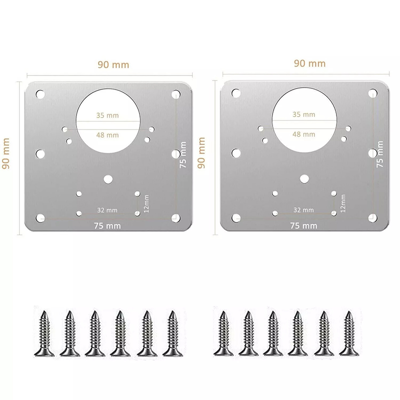 2/10Pcs Sets Hinge Repair Plat - Furniture Hardware Fixing Screws ulasan dan harga