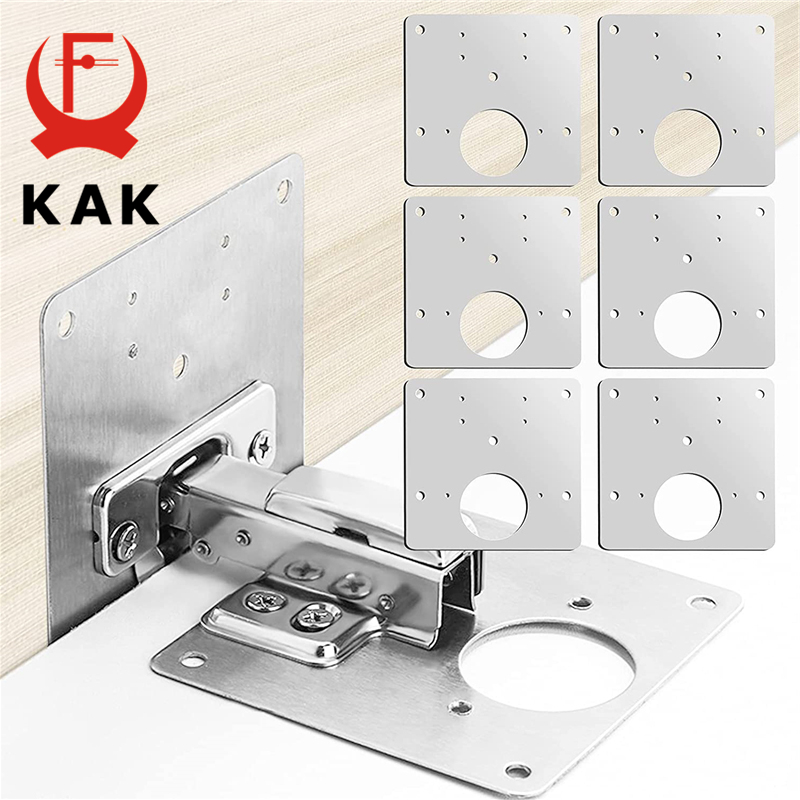 KAK 8pcs Hinge Repair Plate Br - Furniture Hardware Fixing Screws ulasan dan harga