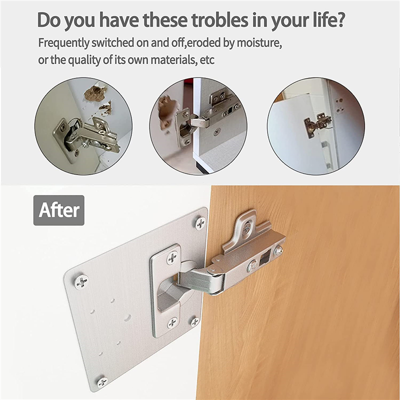 KAK 8pcs Hinge Repair Plate Br - Furniture Hardware Fixing Screws ulasan dan harga