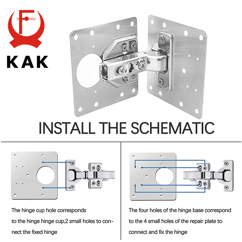 KAK 8pcs Hinge Repair Plate Br - Furniture Hardware Fixing Screws ulasan dan harga