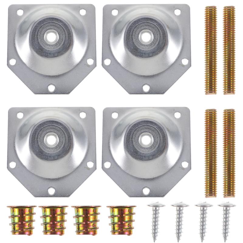 4pcs Angled Legs Fixing Plate  - Furniture Hardware Fixing Screws ulasan dan harga