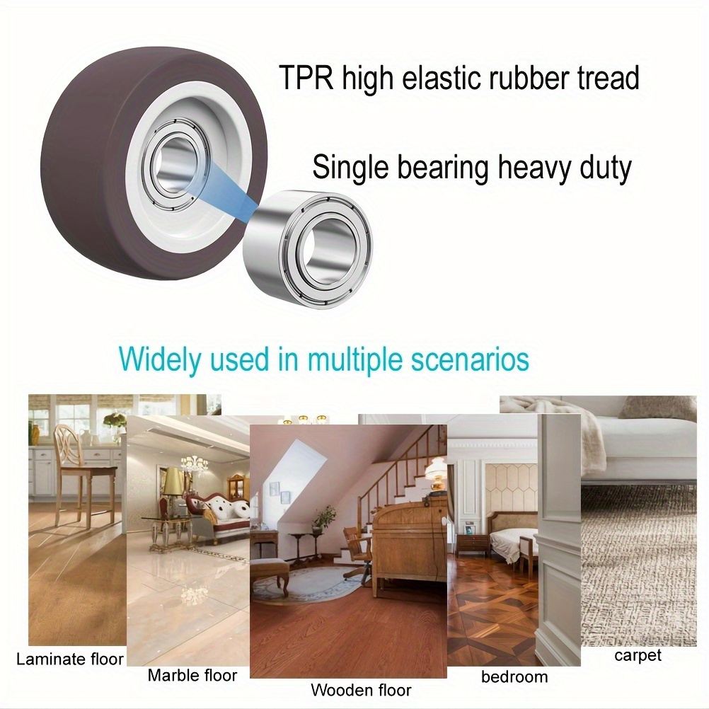 Fixed Caster Wheels, Heavy Dut - Furniture Hardware Fixing Screws ulasan dan harga