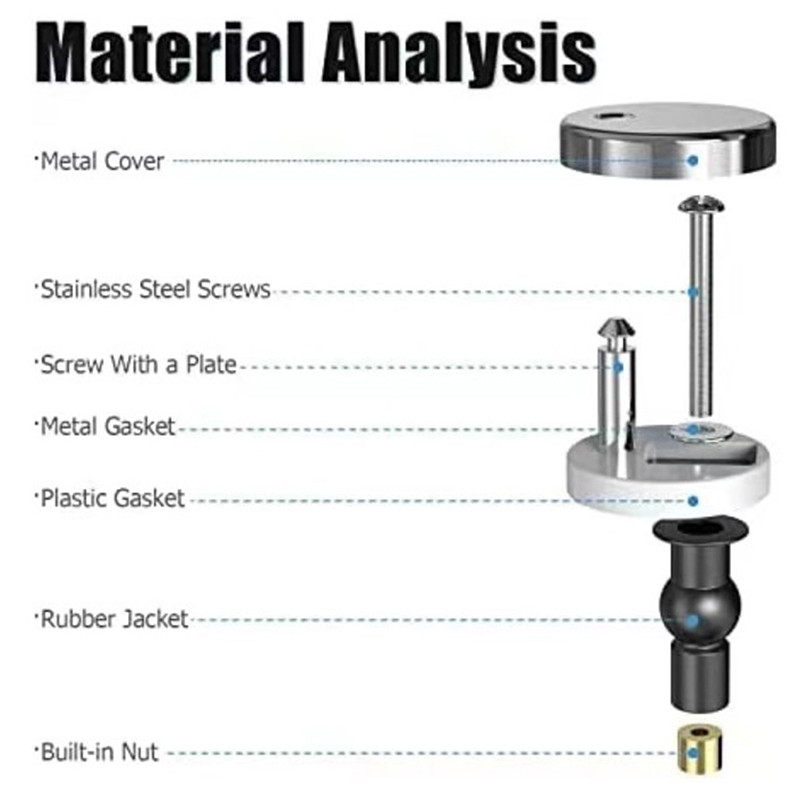 2Pcs Toilet Seat Hinges Top Fi - Furniture Hardware Fixing Screws ulasan dan harga