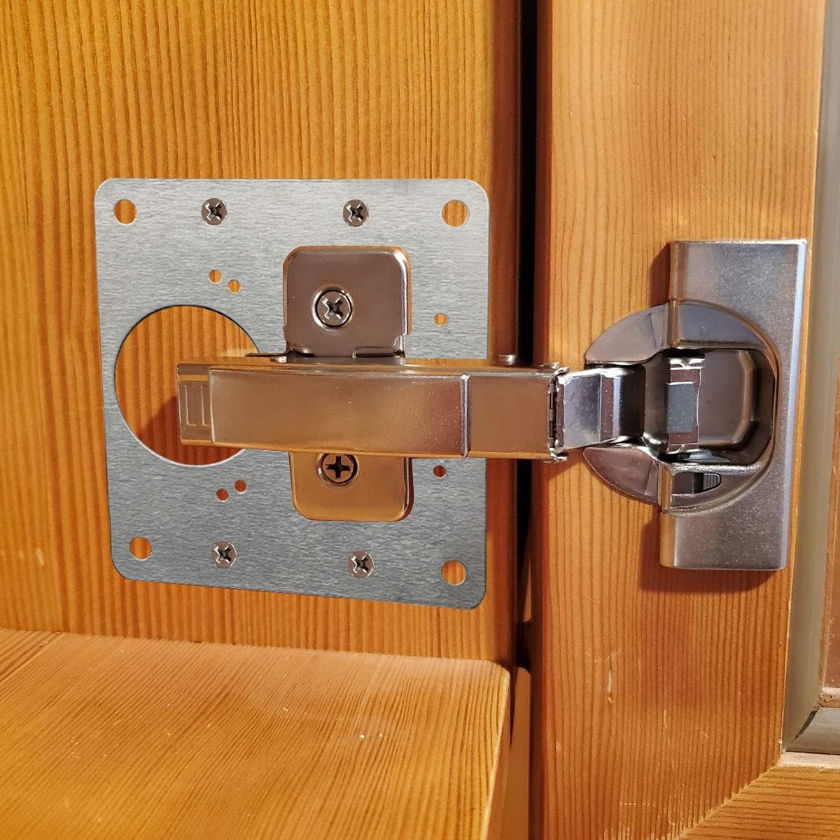 Cabinet Door Hinge Repair Plat - Furniture Hardware Fixing Screws ulasan dan harga