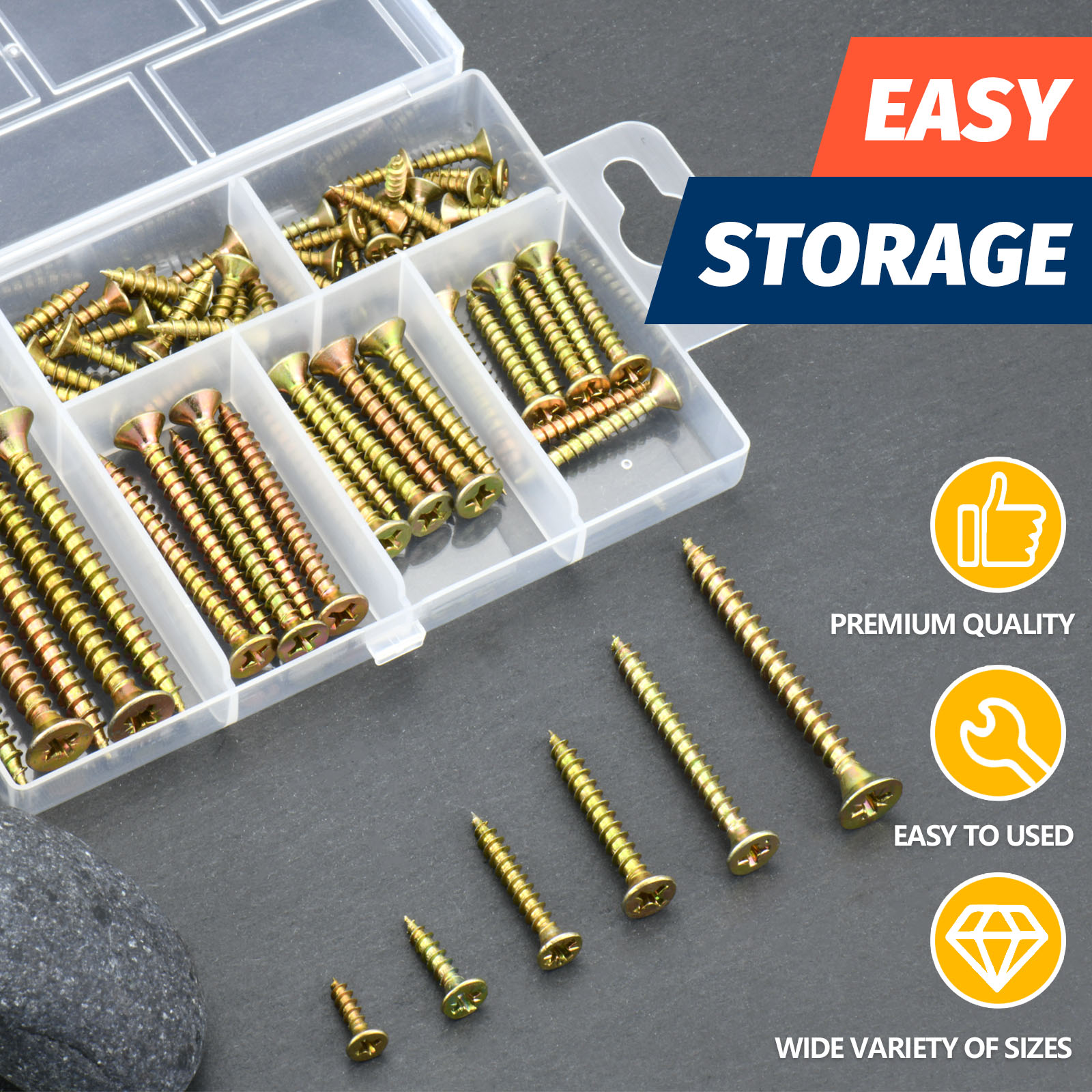 High Hardness Wood Screws Kit  - Furniture Hardware Fixing Screws ulasan dan harga