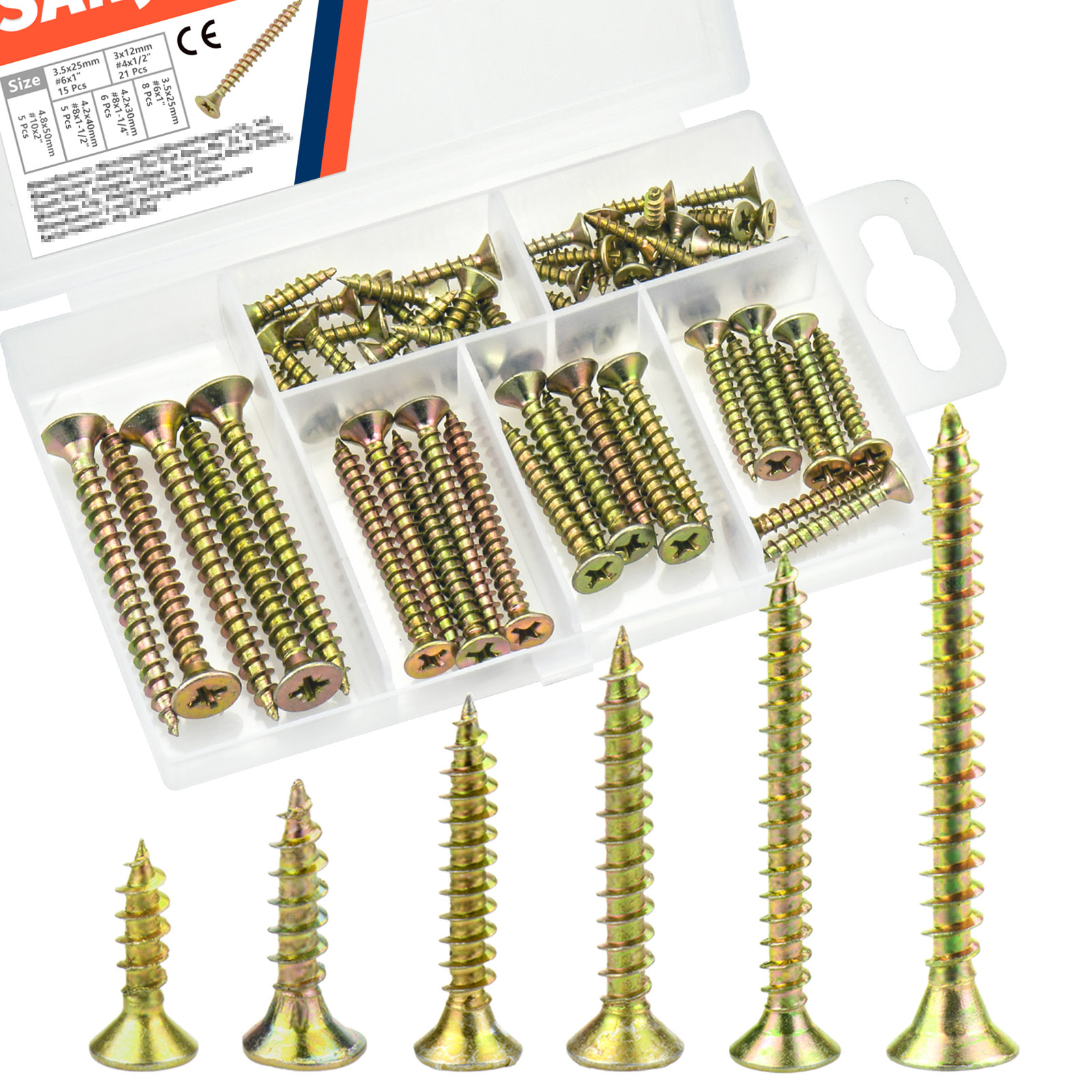 High Hardness Wood Screws Kit  - Furniture Hardware Fixing Screws ulasan dan harga