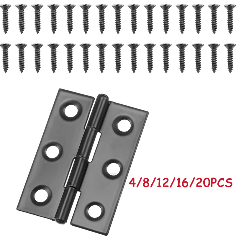 WV Black Door Hinges Stainless - Furniture Hardware Fixing Screws ulasan dan harga
