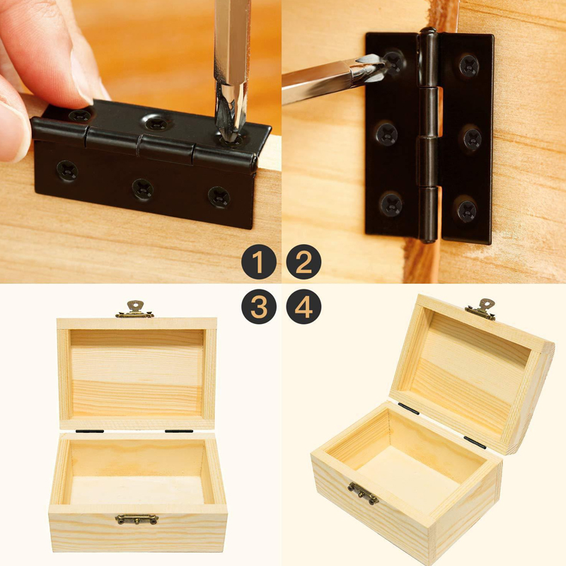 WV Black Door Hinges Stainless - Furniture Hardware Fixing Screws ulasan dan harga