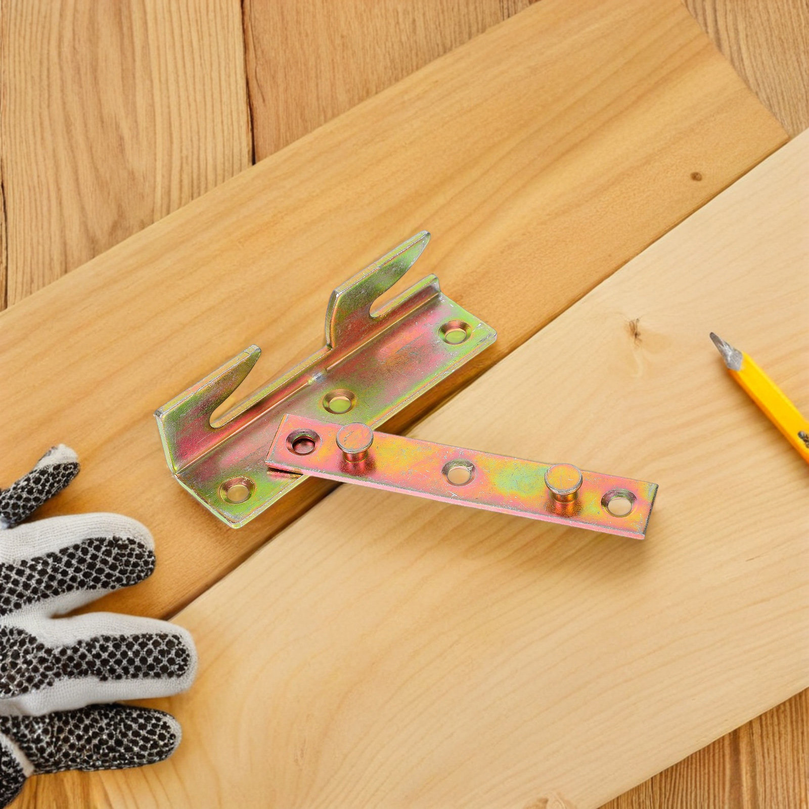 4Sets Invisible Bed Rail Foldi - Furniture Rails Hardware ulasan dan harga